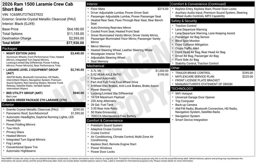 2026 RAM 1500 Laramie