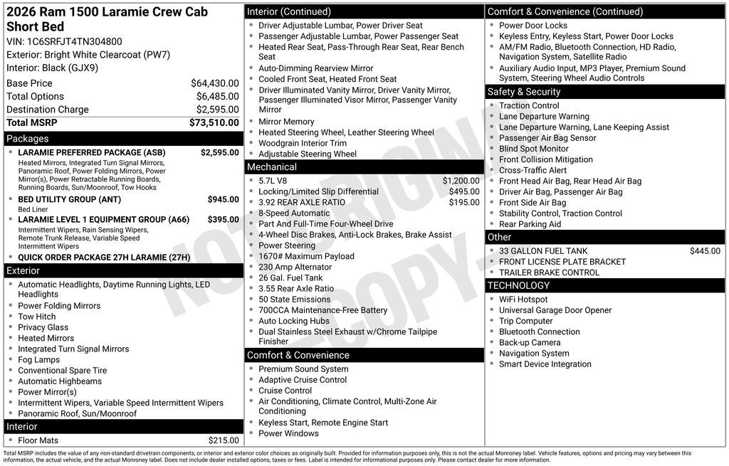 2026 RAM 1500 Laramie