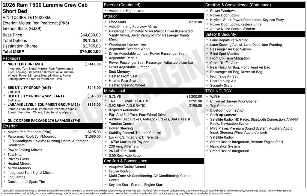 2026 RAM 1500 Laramie