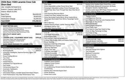 2026 RAM 1500 Laramie