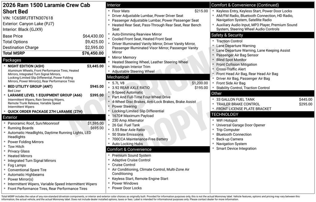 2026 RAM 1500 Laramie