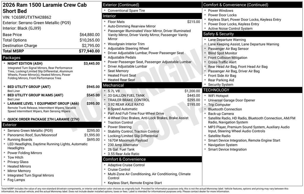 2026 RAM 1500 Laramie