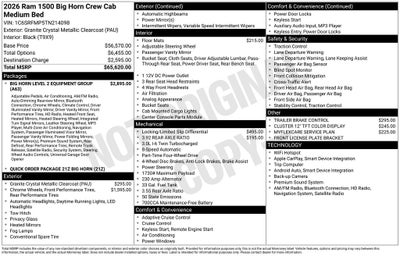 2026 RAM 1500 Big Horn/Lone Star