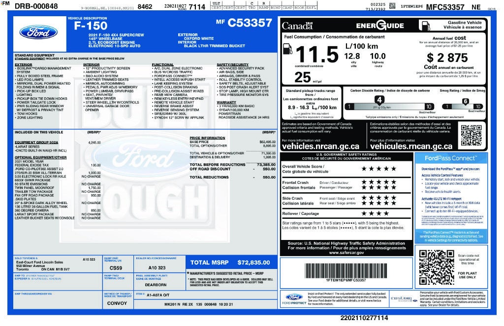 2021 Ford F-150 Lariat