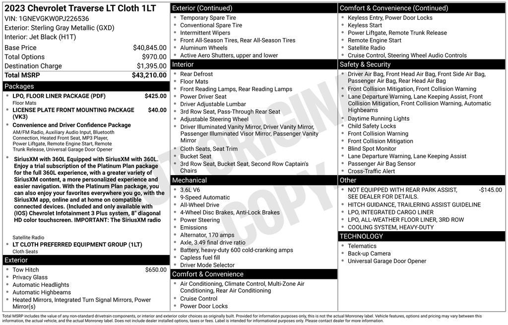 2023 Chevrolet Traverse LT 1LT