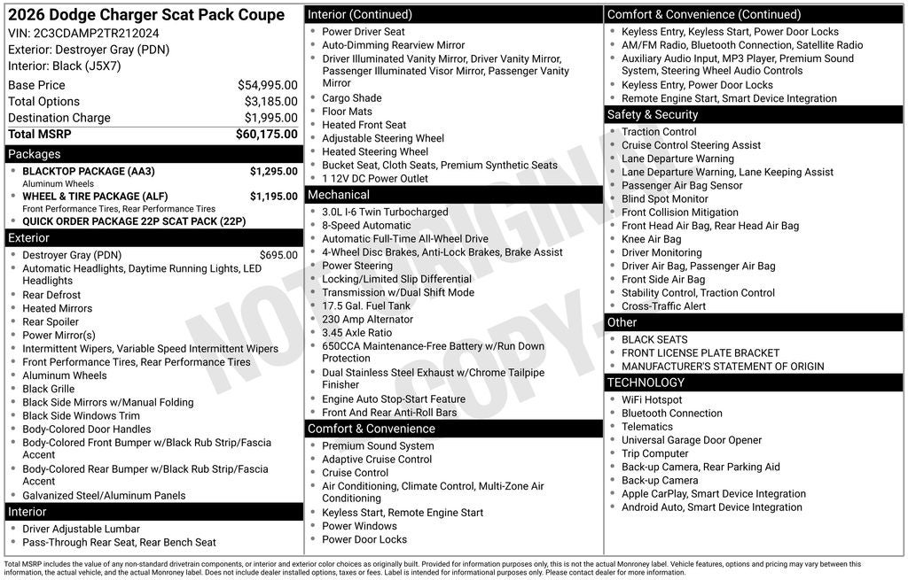 2026 Dodge Charger R/T Scat Pack