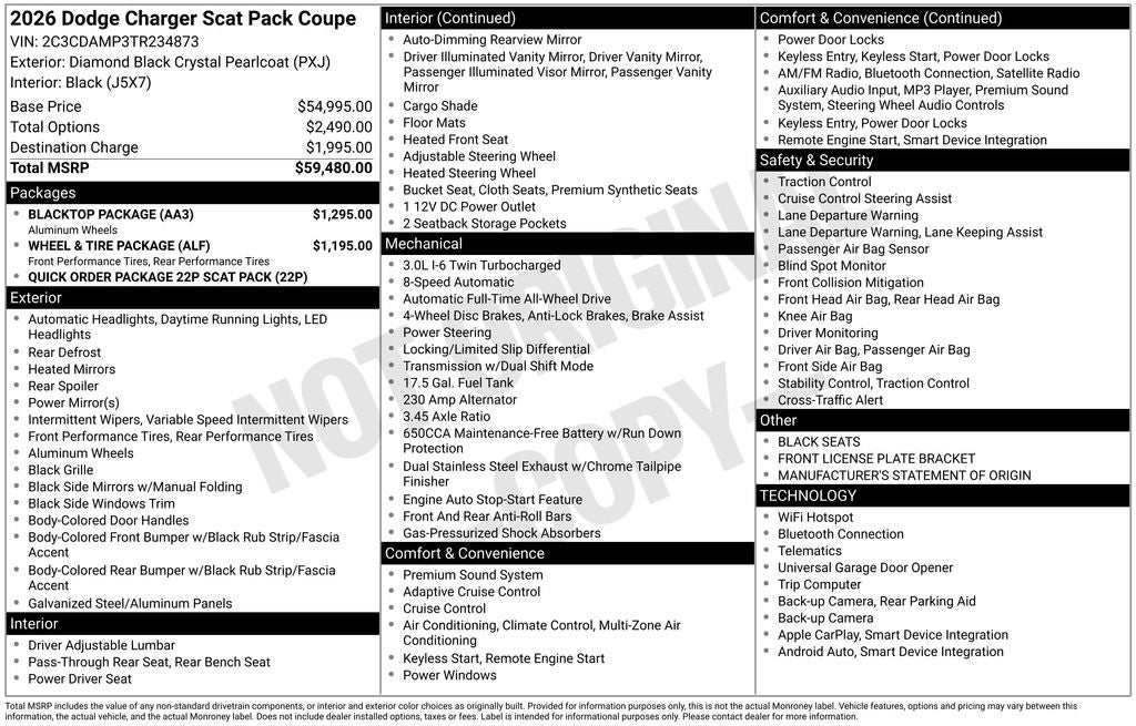 2026 Dodge Charger R/T Scat Pack