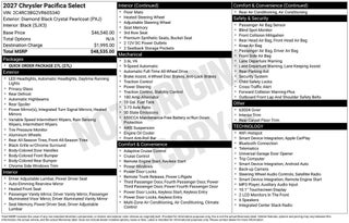 2027 Chrysler Pacifica Select