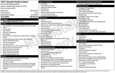 2027 Chrysler Pacifica Select