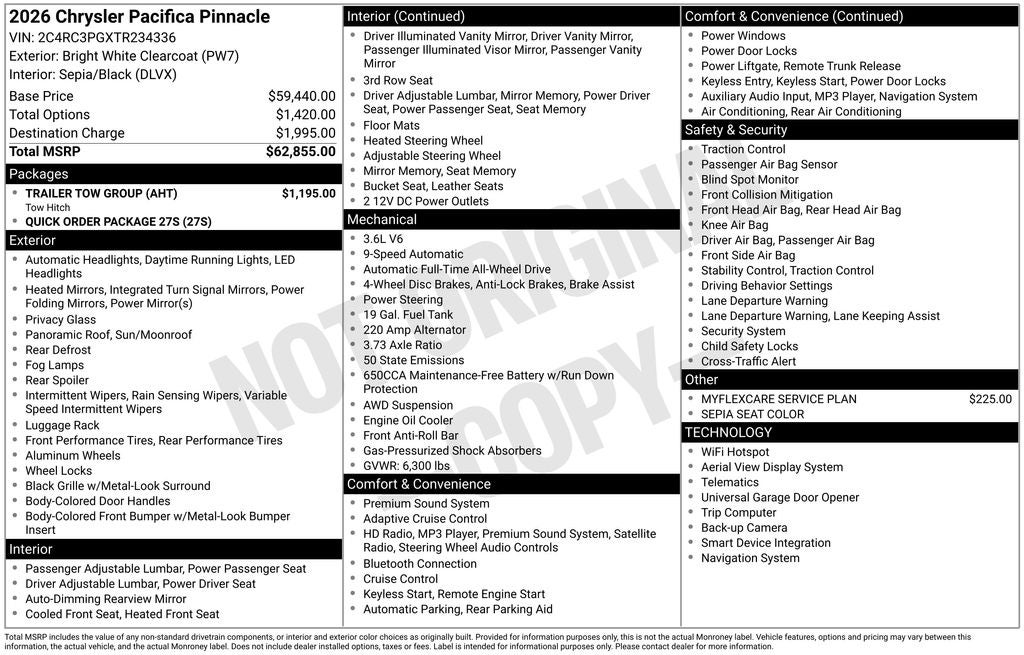 2026 Chrysler Pacifica Pinnacle