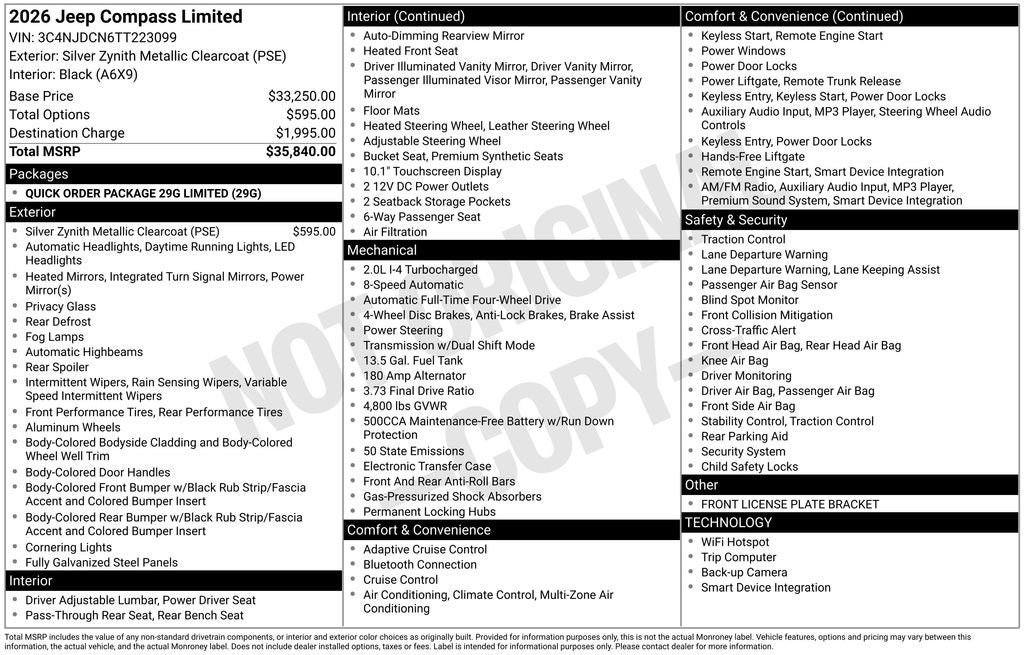 2026 Jeep Compass Limited