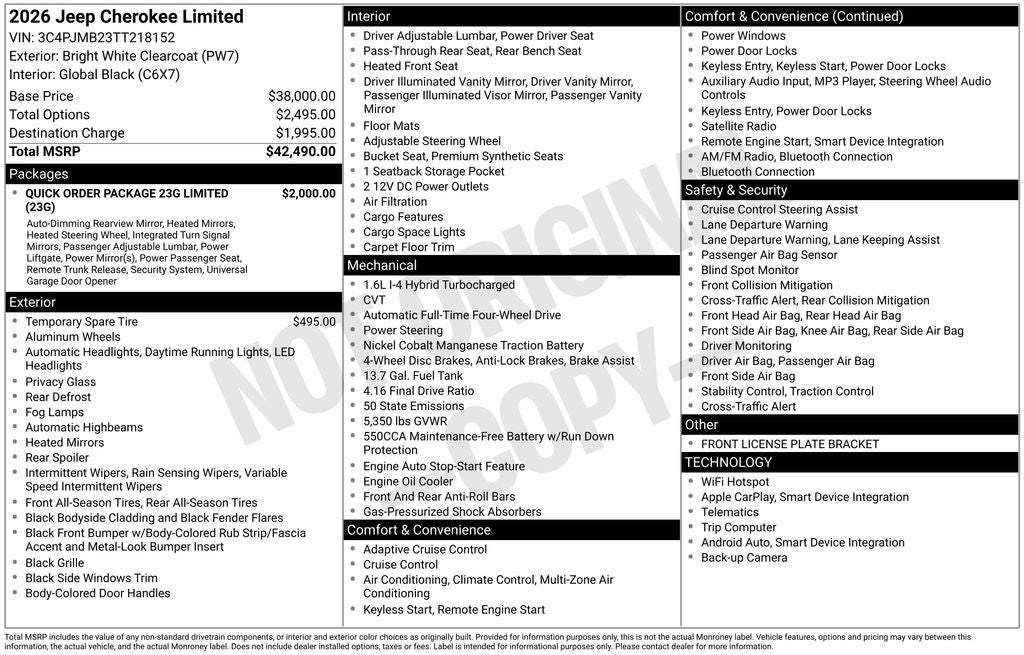 2026 Jeep Cherokee Limited