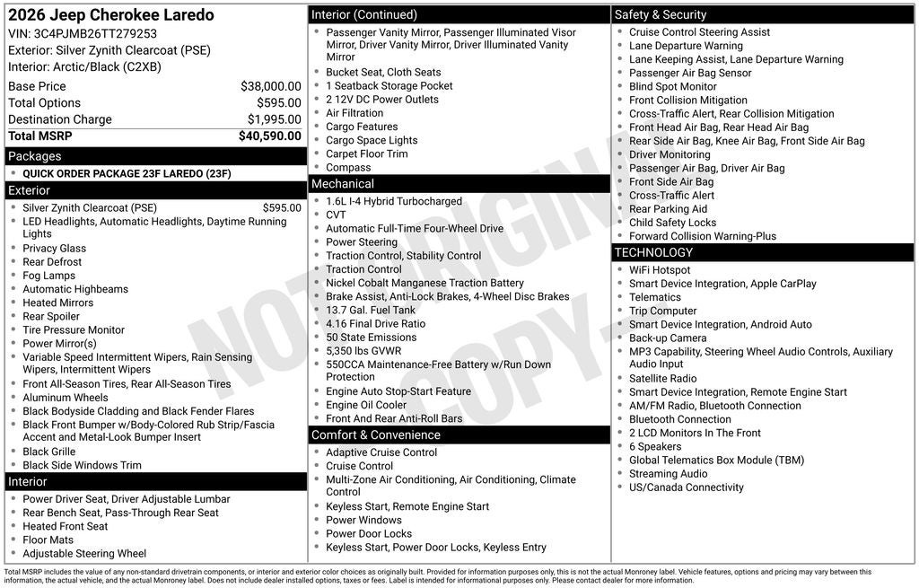 2026 Jeep Cherokee Laredo