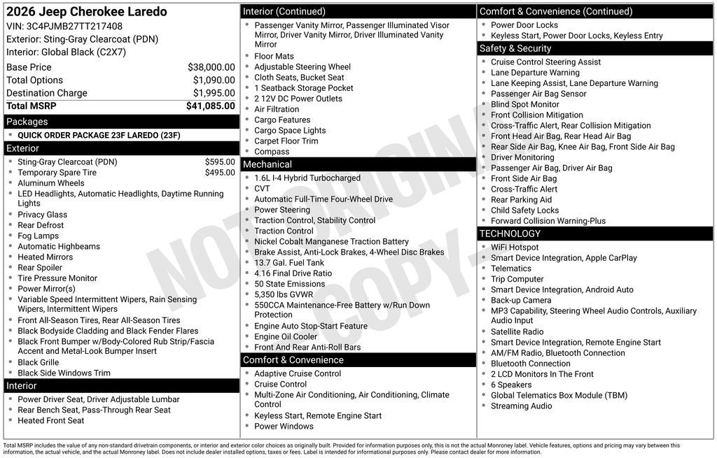 2026 Jeep Cherokee Laredo