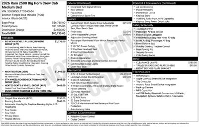 2026 RAM 2500 Big Horn