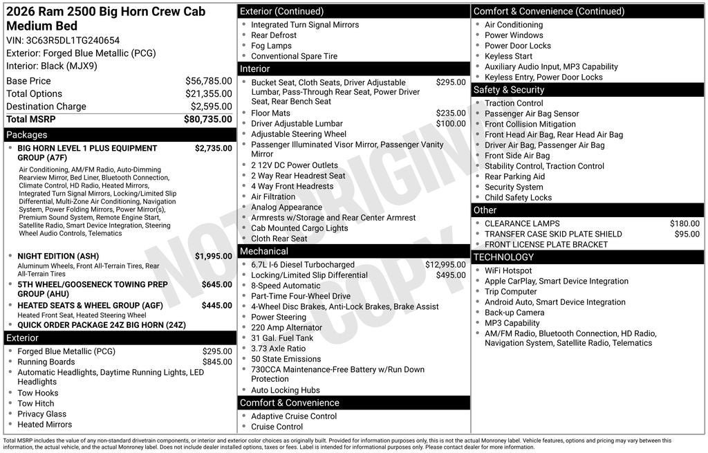 2026 RAM 2500 Big Horn