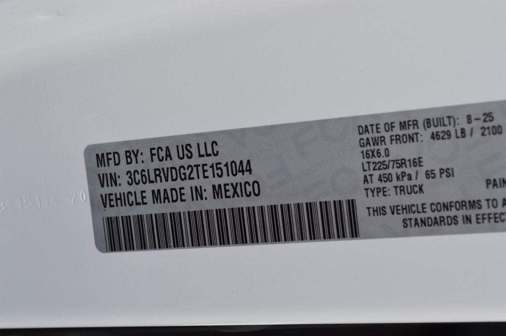 2026 RAM ProMaster 2500 High Roof