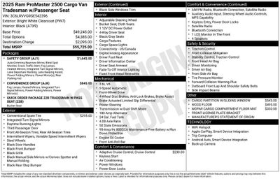 2025 RAM ProMaster 2500 Base