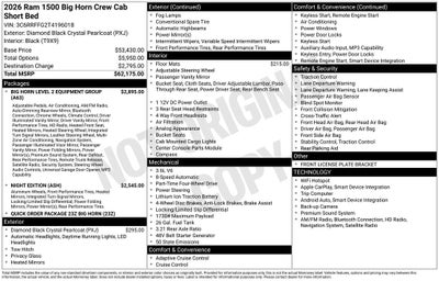 2026 RAM 1500 Big Horn/Lone Star