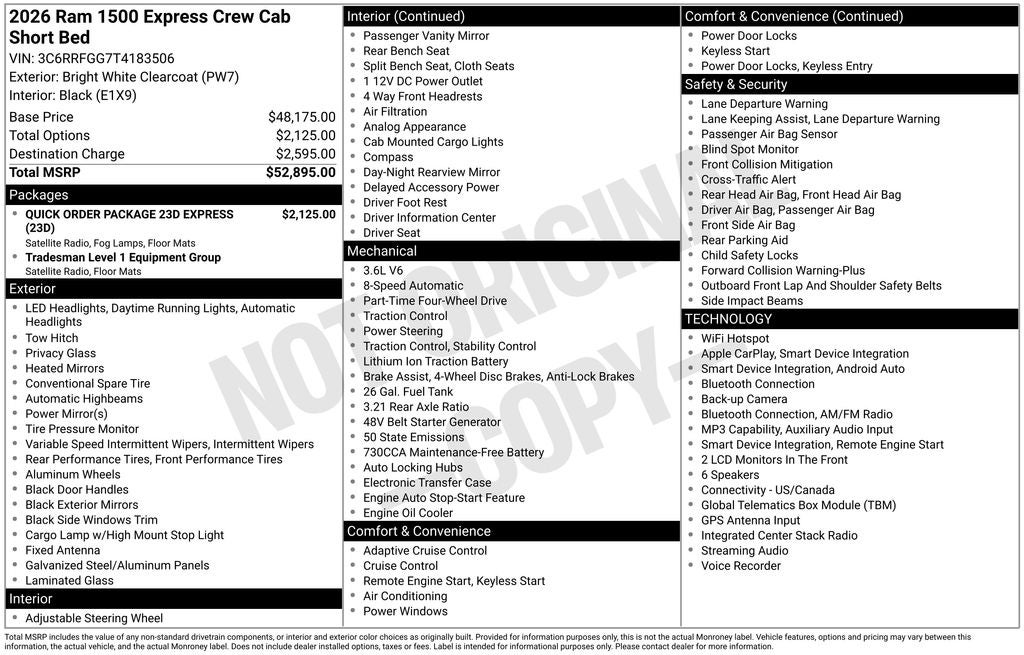 2026 RAM 1500 Express