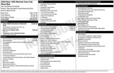 2026 RAM 1500 Warlock