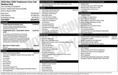 2026 RAM 2500 Tradesman