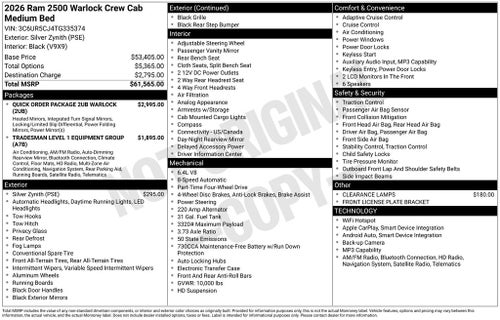 2026 RAM 2500 Tradesman