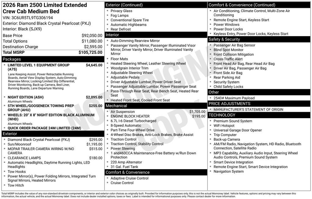 2026 RAM 2500 Limited