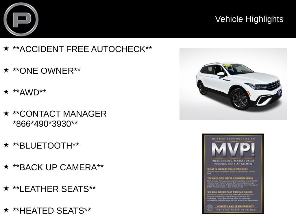 2022 Volkswagen Tiguan 2.0T SE