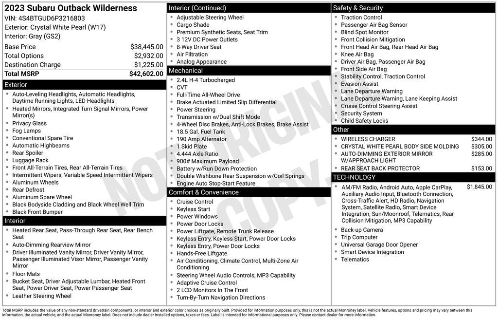 2023 Subaru Outback Wilderness
