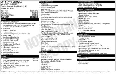 2014 Toyota Camry LE