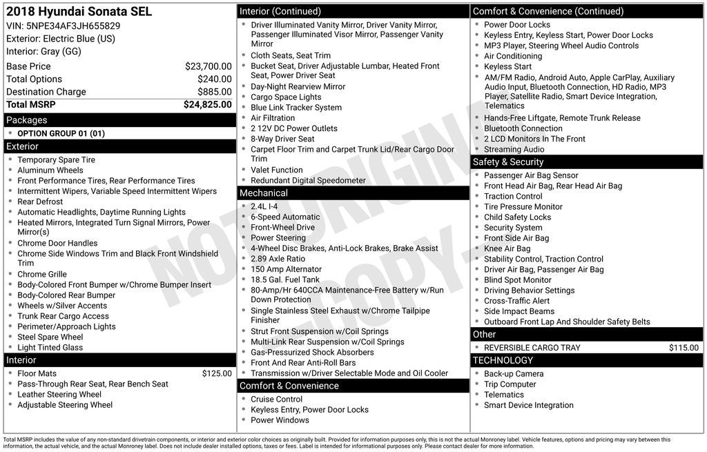 2018 Hyundai Sonata SEL