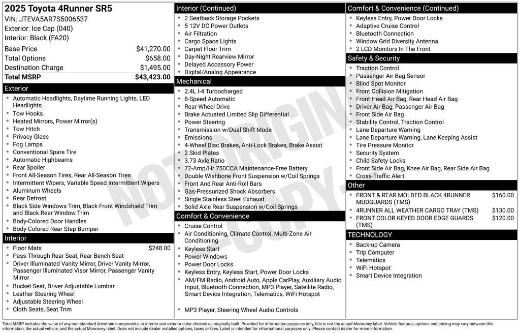 2025 Toyota 4Runner SR5