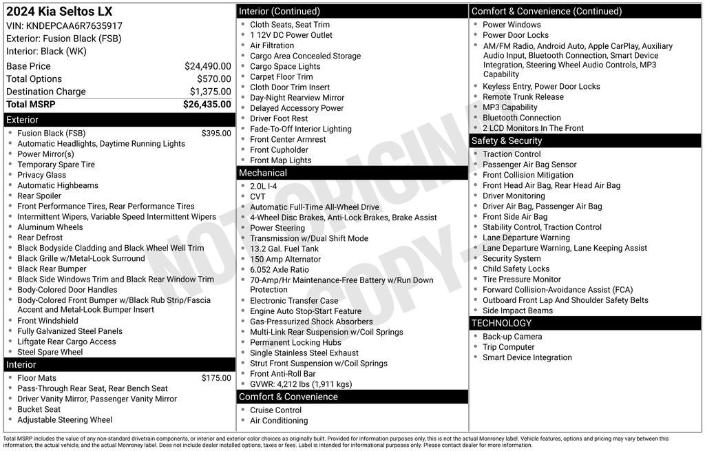 2024 Kia Seltos LX