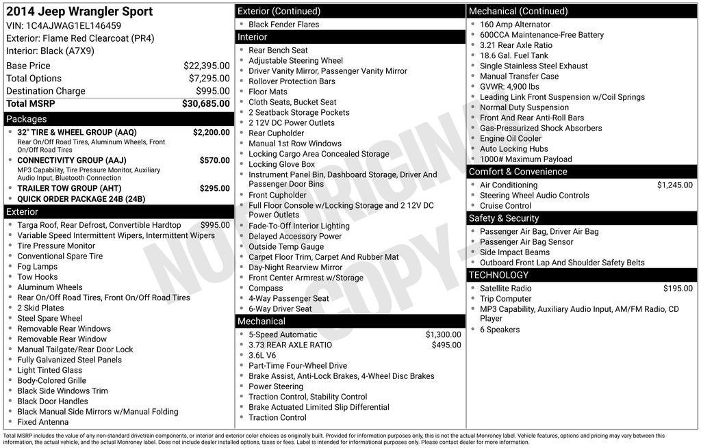 2014 Jeep Wrangler Sport