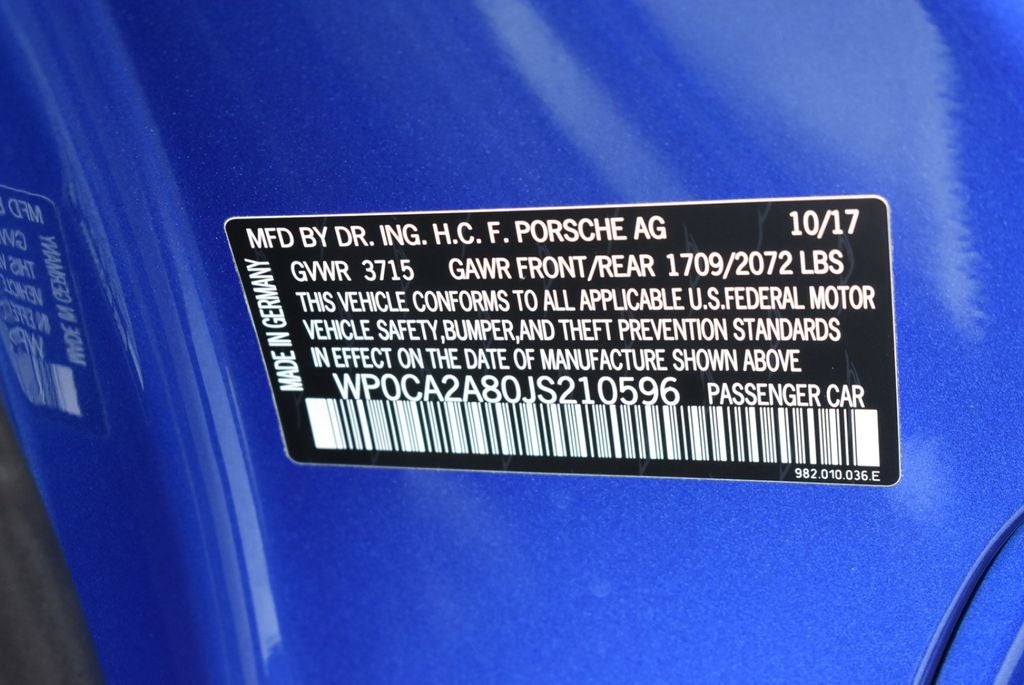 2018 Porsche 718 Boxster Base