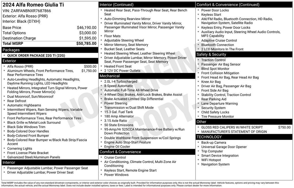 2024 Alfa Romeo Giulia Ti AWD