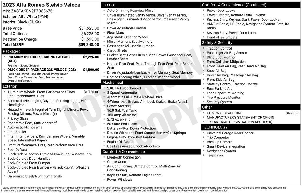 2023 Alfa Romeo Stelvio Veloce AWD